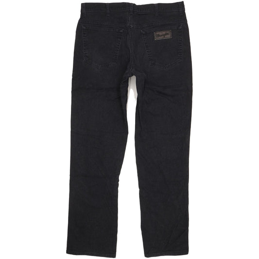 Wrangler Texas Men Black Straight Regular Stretch Jeans W36 L31