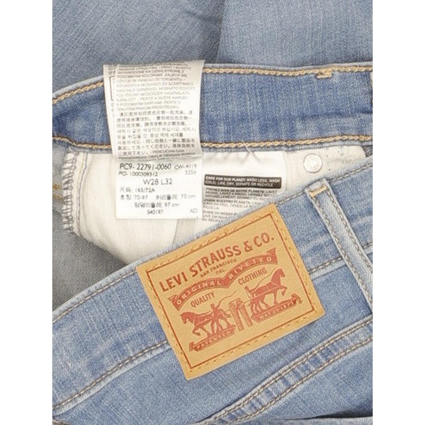 Levi's Mile Blue Skinny Slim Stretch Jeans High Waisted W28 L32