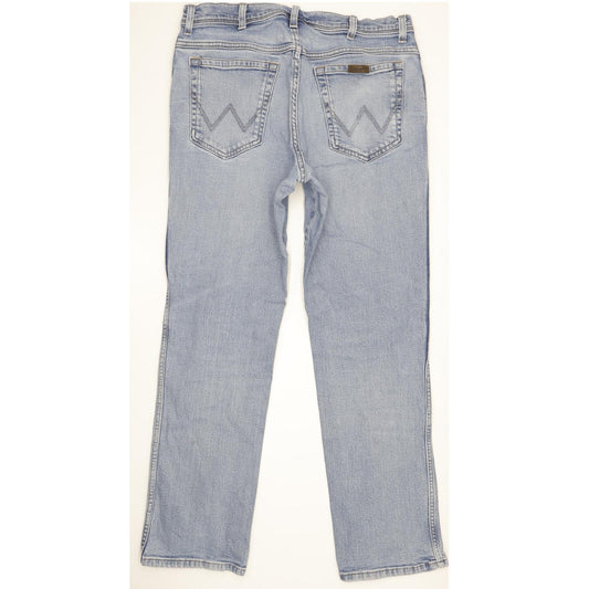 Wrangler Men Blue Straight Regular Stretch Jeans W36 L30