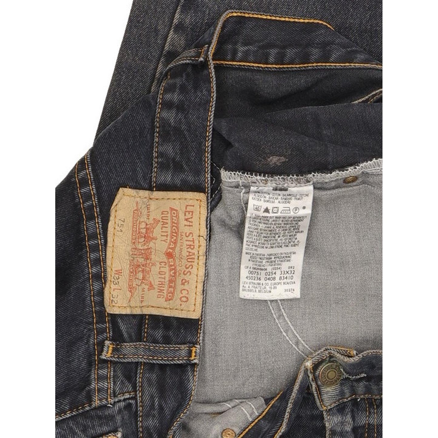 Levi's 751 Men Blue Straight Regular Jeans W33 L32