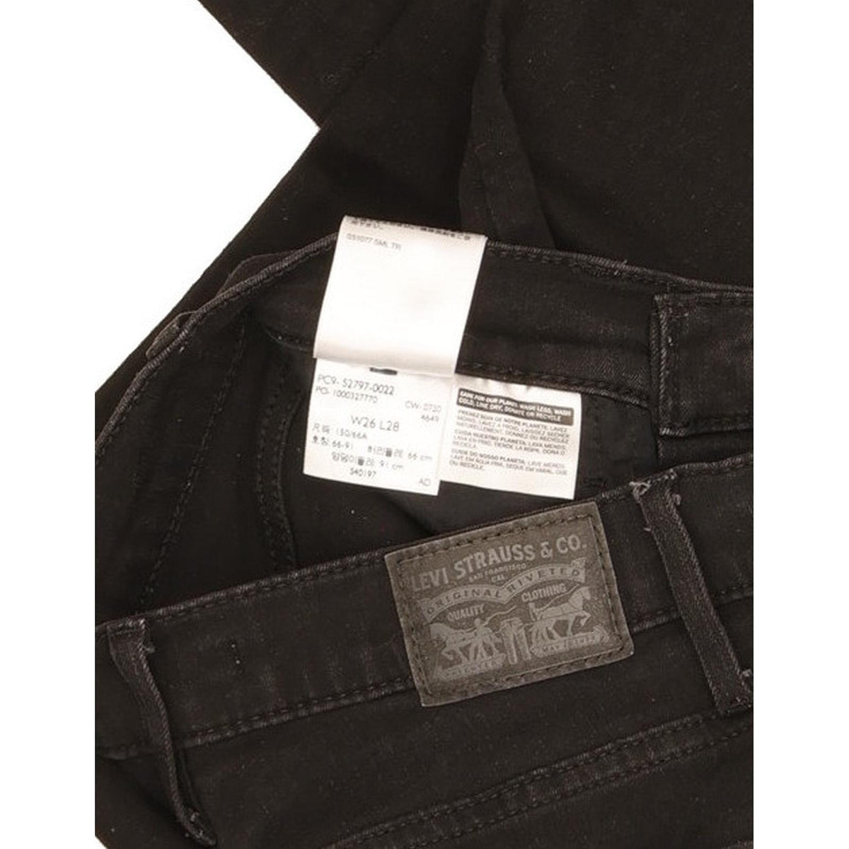 Levi's 720 Women Black Skinny Slim Jeans W26 L28