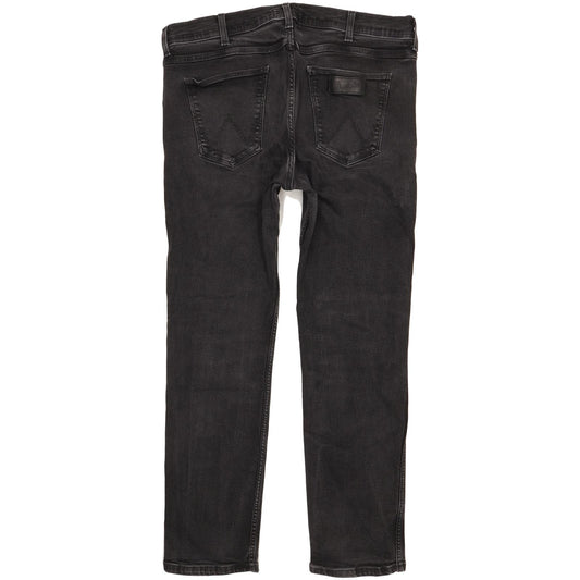 Wrangler Greensboro Men Black Straight Regular Stretch Jeans W36 L30