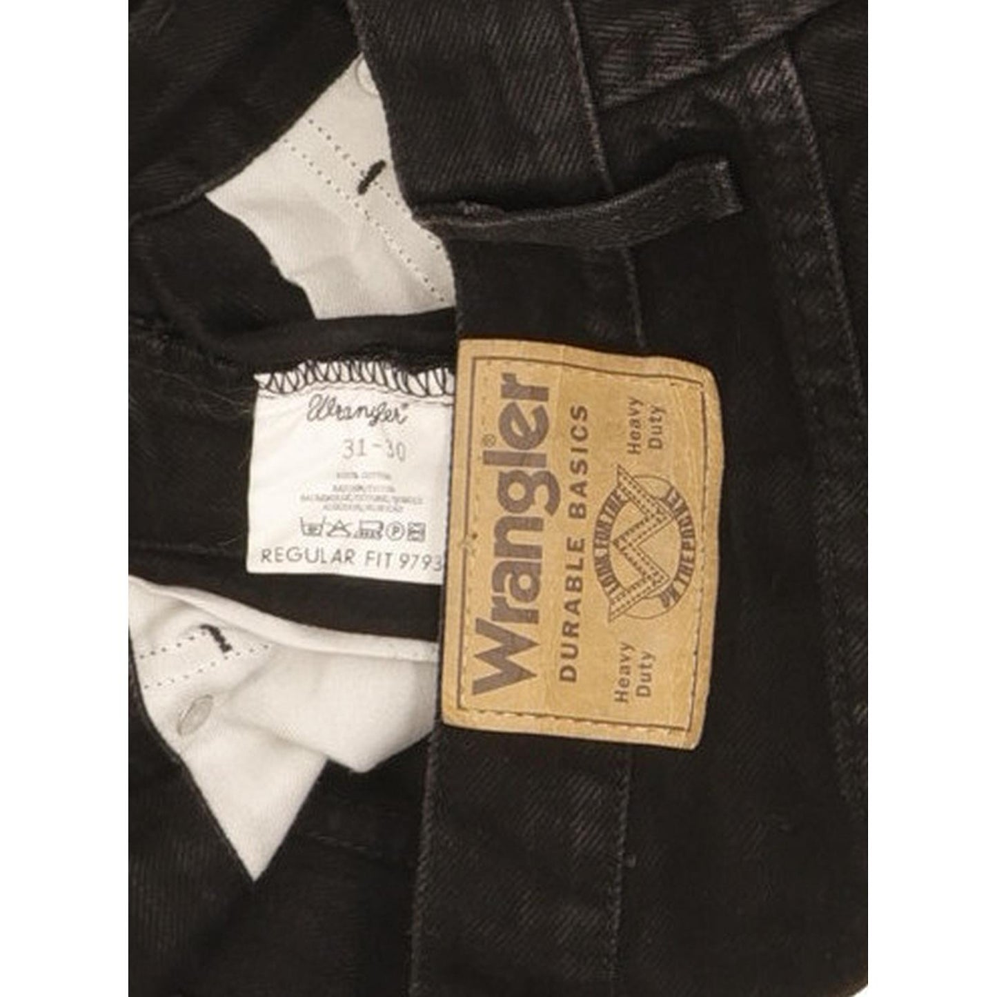 Wrangler Durable Quality Men Black Straight Regular Jeans W31 L30