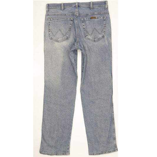 Wrangler Men Blue Straight Regular Stretch Jeans W34 L30