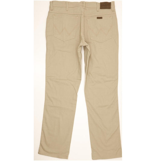 Wrangler Durable Quality Men Beige Straight Regular Stretch Jeans W36 L33
