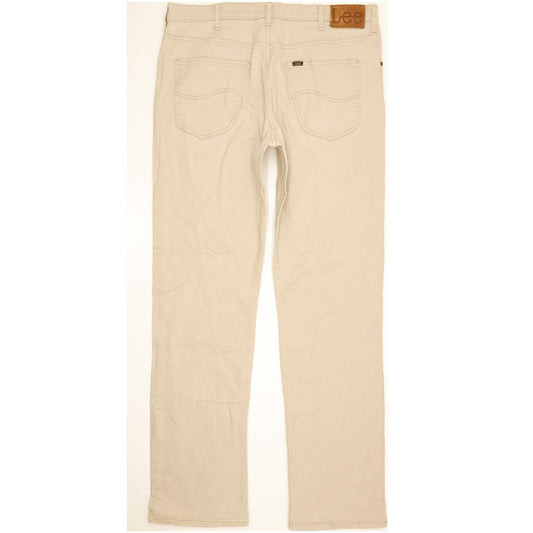 Lee Brooklyn Men Beige Straight Regular Stretch Jeans W36 L34