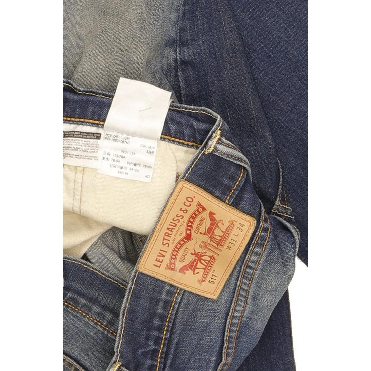 Levi's 511 Men Blue Straight Slim Stretch Jeans W31 L34