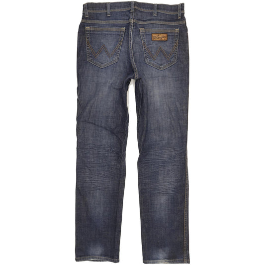 Wrangler Texas Men Blue Straight Regular Stretch Jeans W35 L32