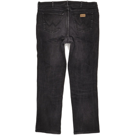 Wrangler Texas Men Black Straight Regular Stretch Jeans W40 L33