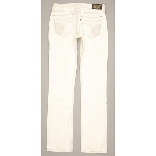 Levi's Women White Straight Slim Stretch Jeans W29 L34