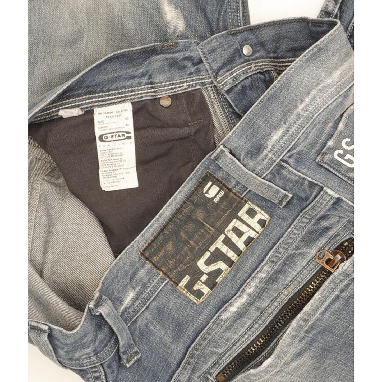 G-Star Attacc Men Blue Straight Regular Jeans W33 L32