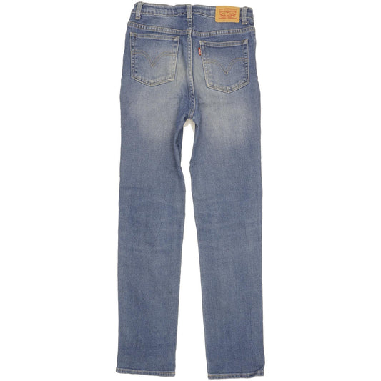 Levi's Ribcage Kids Blue Straight Slim Stretch Jeans W26 L30