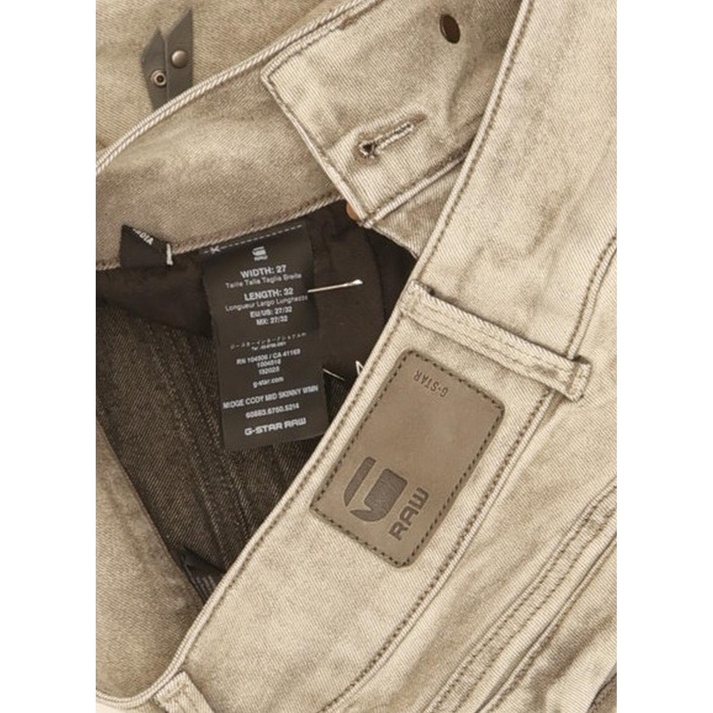 G-Star Midge Cody Women Grey Skinny Slim Stretch Jeans W27 L32