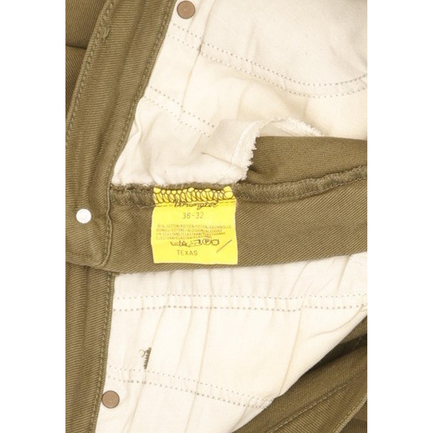 Wrangler Texas Men Green Straight Regular Stretch Jeans W36 L32