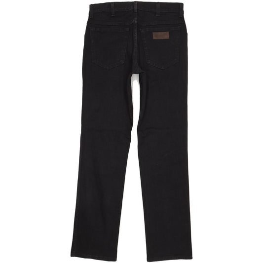 Wrangler Texas Men Black Straight Regular Stretch Jeans W33 L34