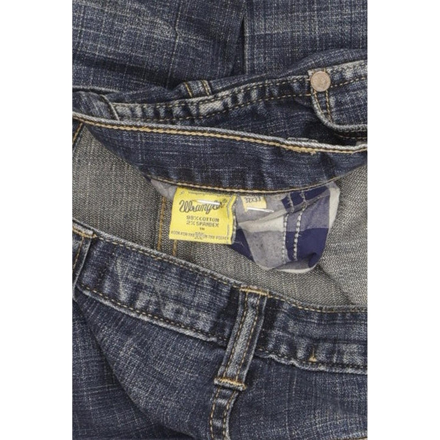Wrangler Spencer Men Blue Straight Slim Stretch Jeans W32 L33