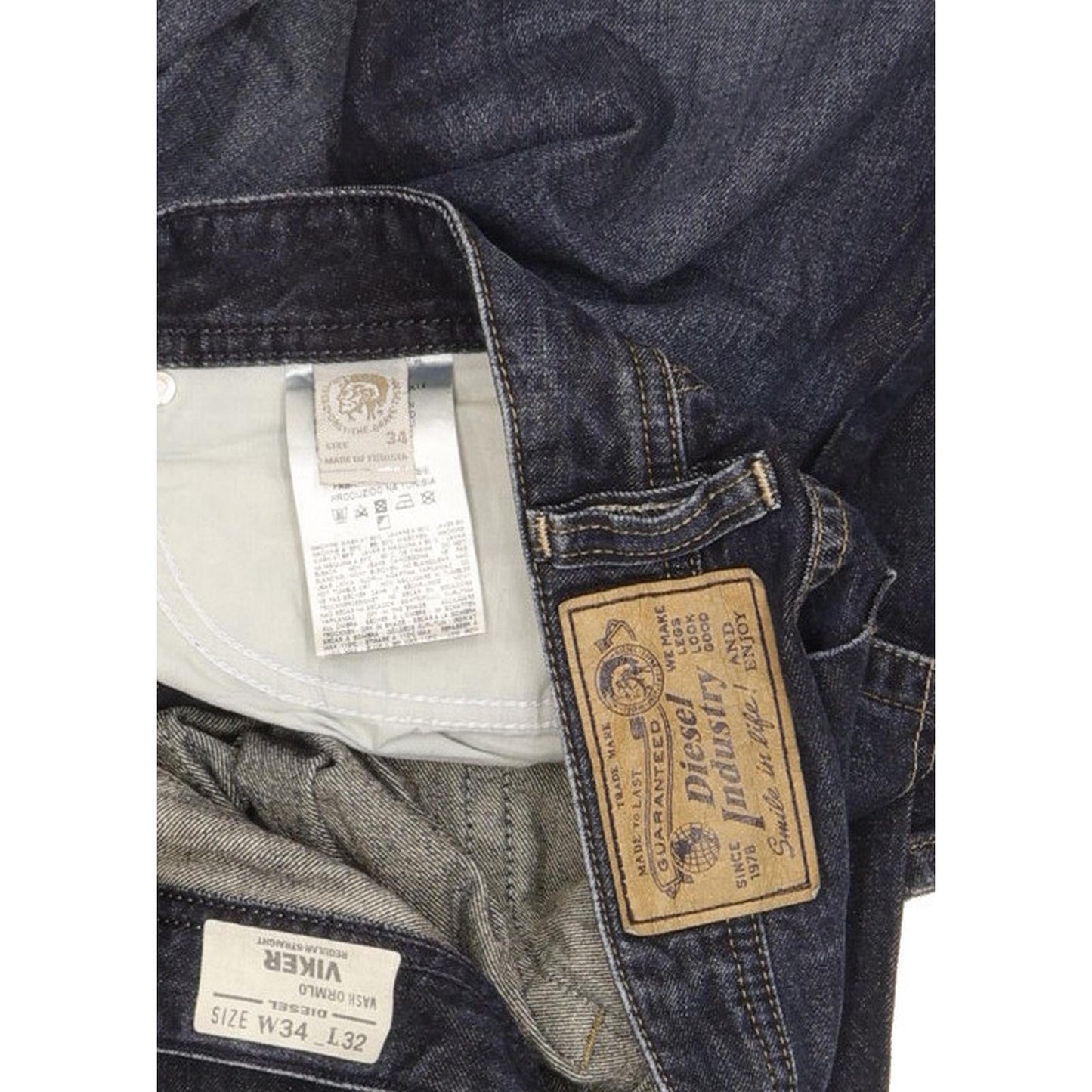 Diesel Viker 0RML0 Men Blue Straight Regular Jeans W34 L32