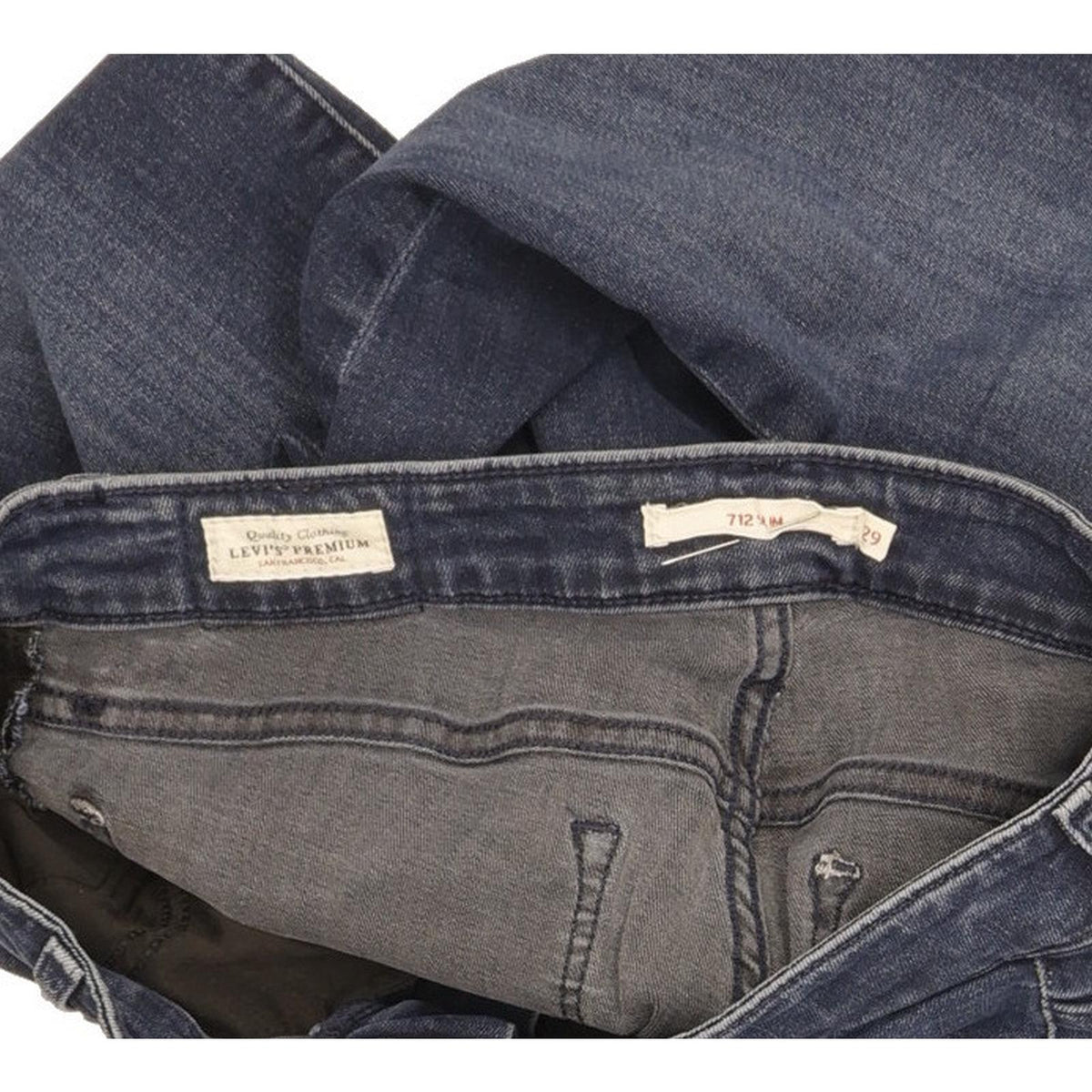 Levi's 712 Women Blue Straight Slim Stretch Jeans W29 L29