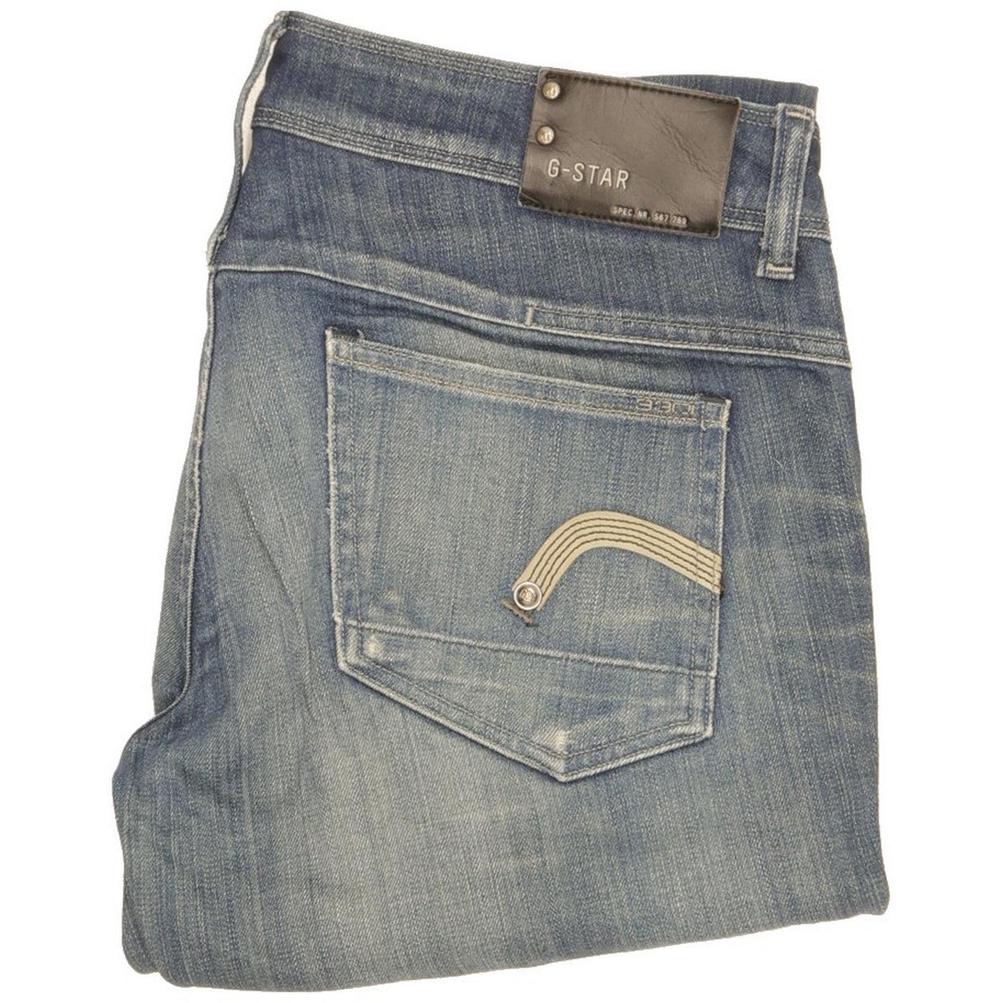 G-Star Women Blue Straight Slim Stretch Jeans W30 L31