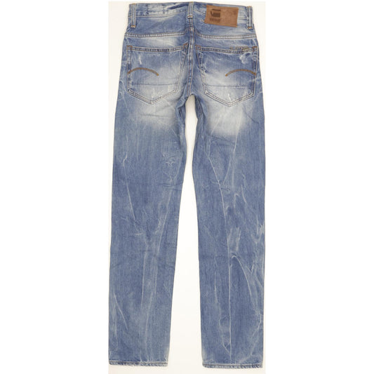G-Star 3301 Men Blue Straight Slim Jeans W28 L32
