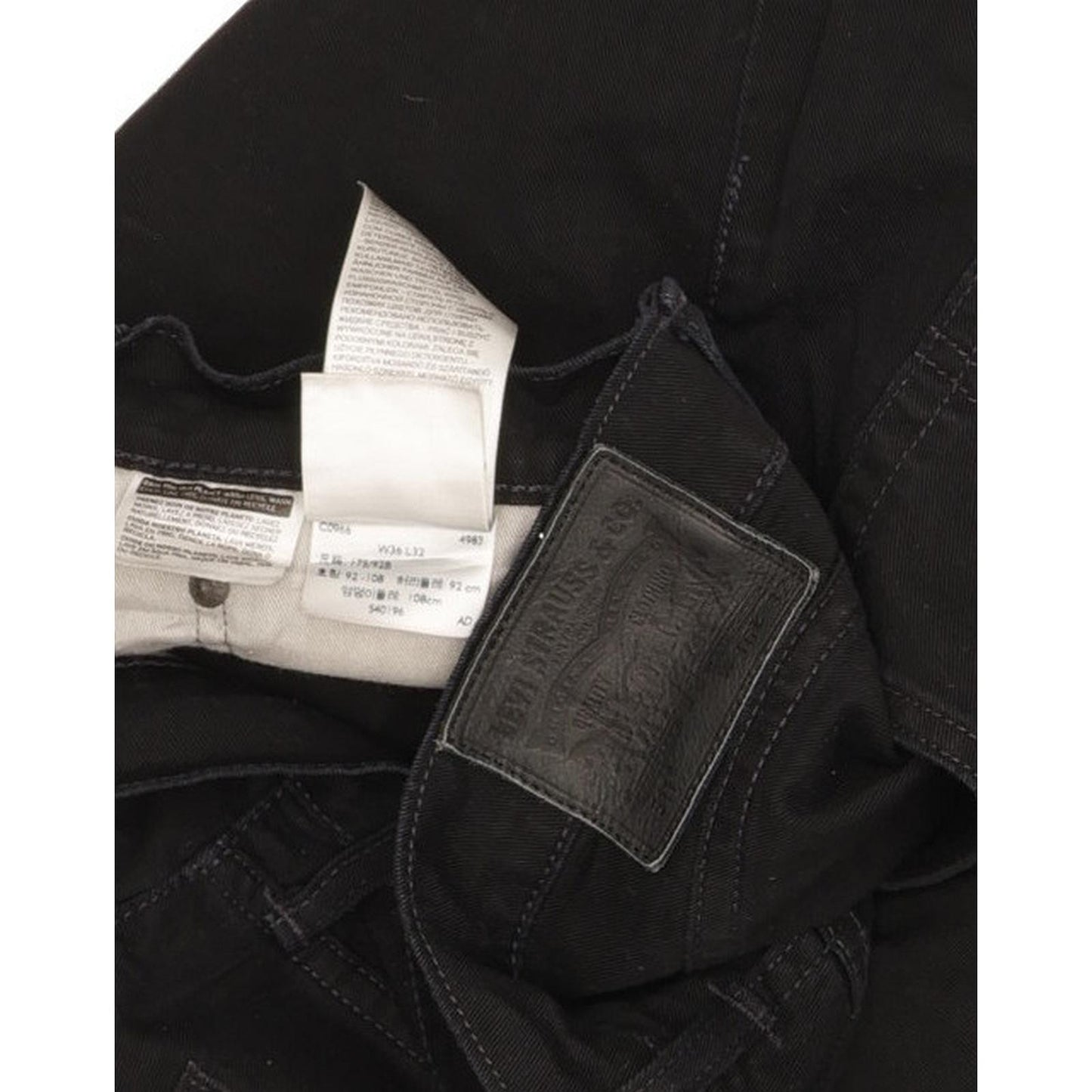 Levi's 511 Men Black Straight Slim Stretch Jeans W36 L32
