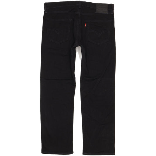 Levi's 504 Men Black Straight Regular Stretch Jeans W34 L29