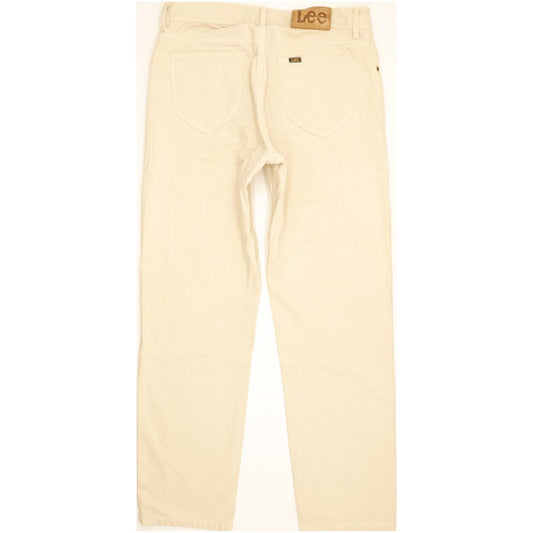 Lee Brooklyn Men Beige Straight Regular Jeans W34 L32