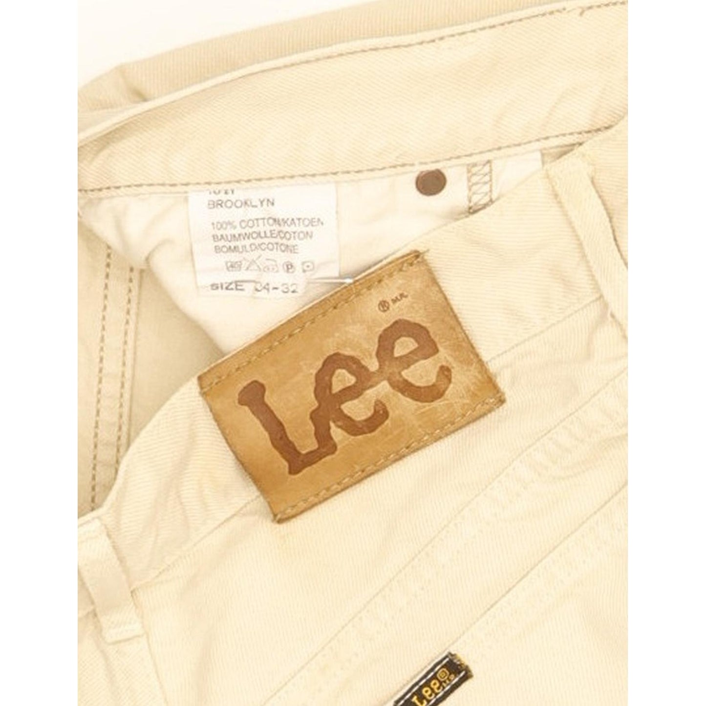 Lee Brooklyn Men Beige Straight Regular Jeans W34 L32