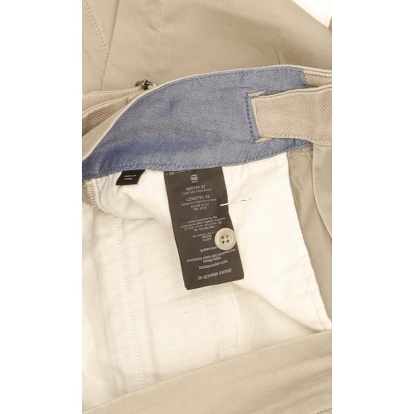 G-Star Bronson Army Boyfriend Grey Tapered Loose Chino Stretch Trousers High Waisted W27 L32