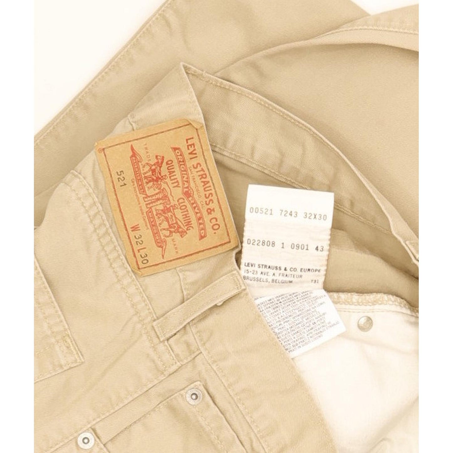 Levi's 521 Men Beige Straight Regular Jeans W32 L30