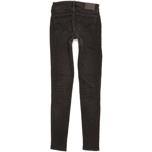 Levi's 710 Super Women Black Skinny Slim Stretch Jeans W26 L31