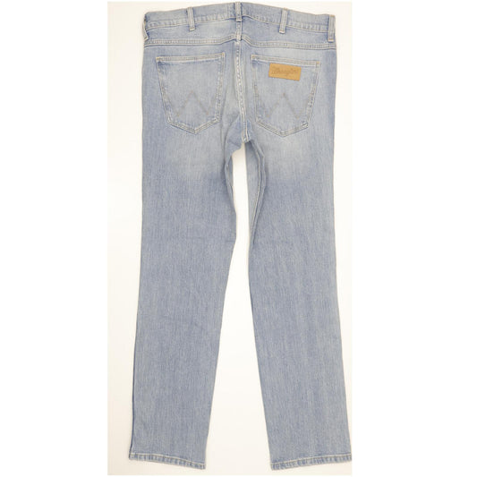 Wrangler Greensboro Men Blue Straight Regular Stretch Jeans W34 L32