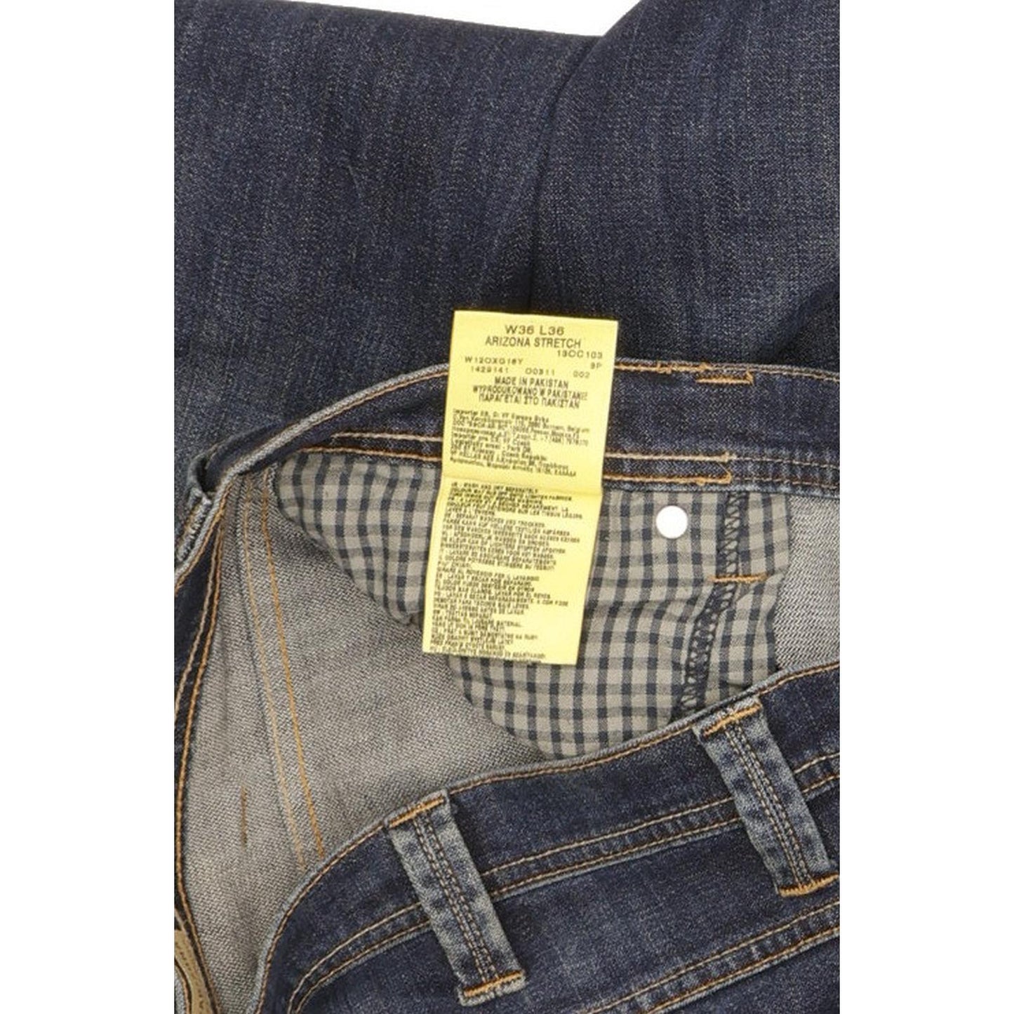 Wrangler Arizona Men Blue Straight Regular Stretch Jeans W36 L36