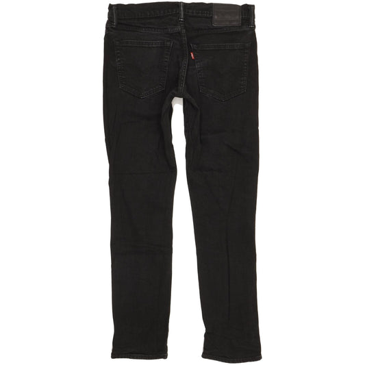 Levi's 511 Men Black Straight Slim Stretch Jeans W32 L31