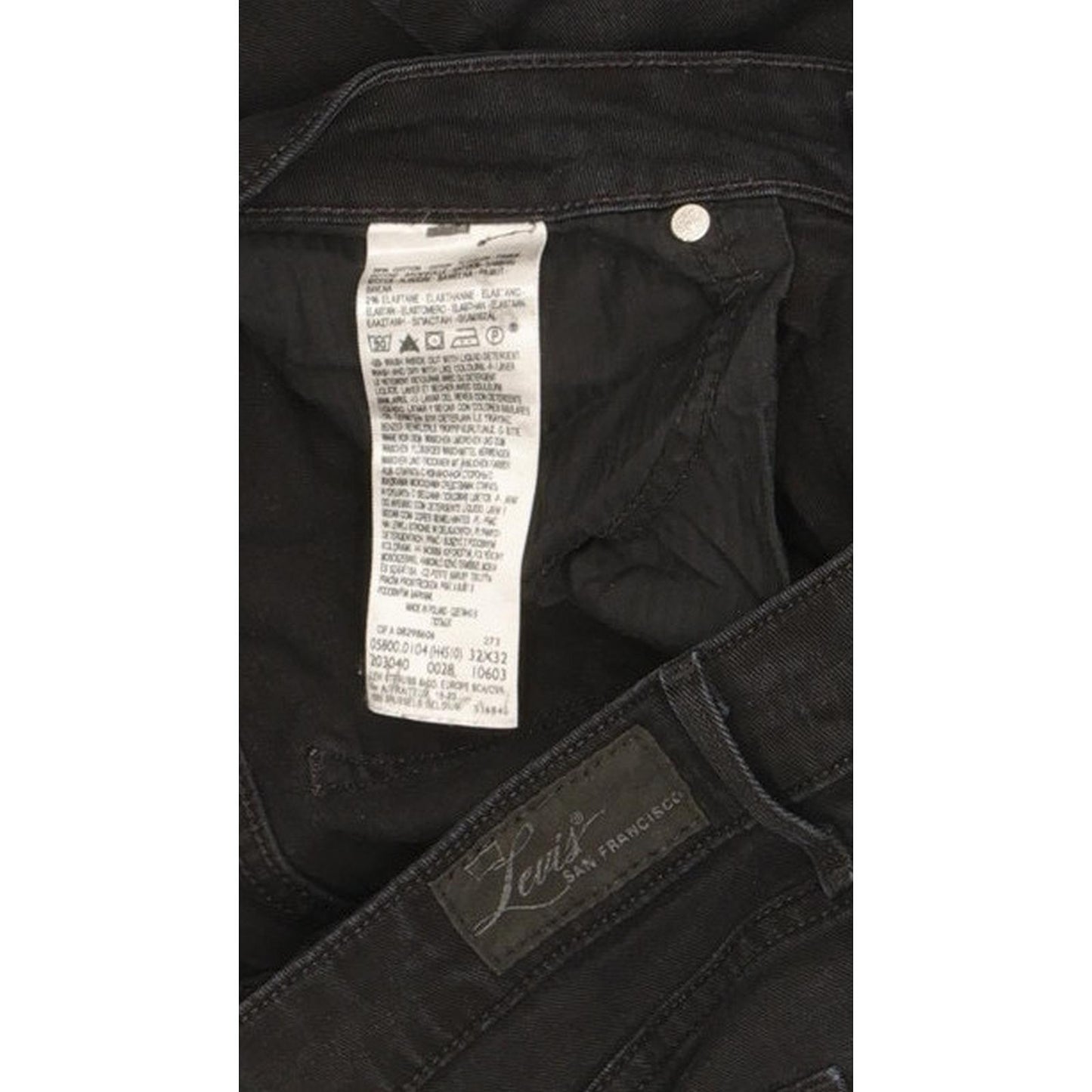 Levi's Bold Curve Women Black Straight Slim Stretch Jeans W32 L32