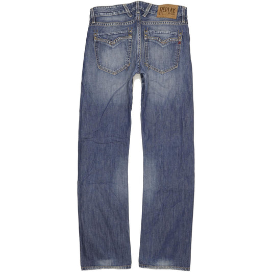 Replay Billstrong Men Blue Straight Slim Jeans W32 L34