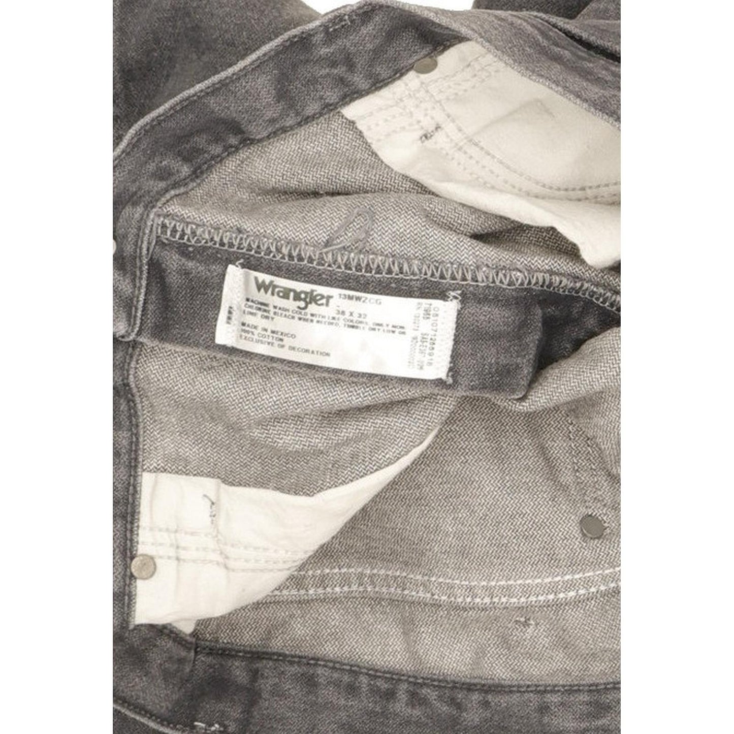 Wrangler Men Grey Straight Regular Jeans W38 L32