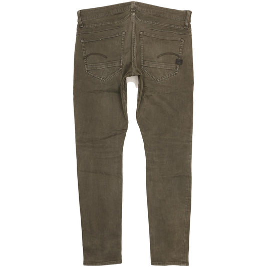 G-Star D-Staq Men Green Skinny Slim Stretch Jeans W36 L32