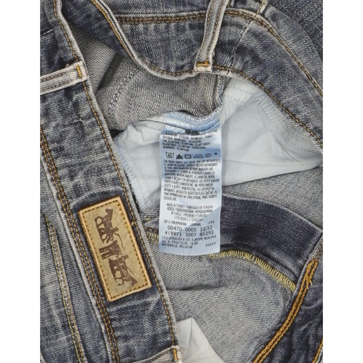 Levi's 470 Women Blue Straight Slim Stretch Jeans W32 L32