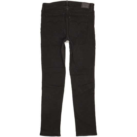 Levi's 712 Men Black Straight Slim Stretch Jeans W32 L32