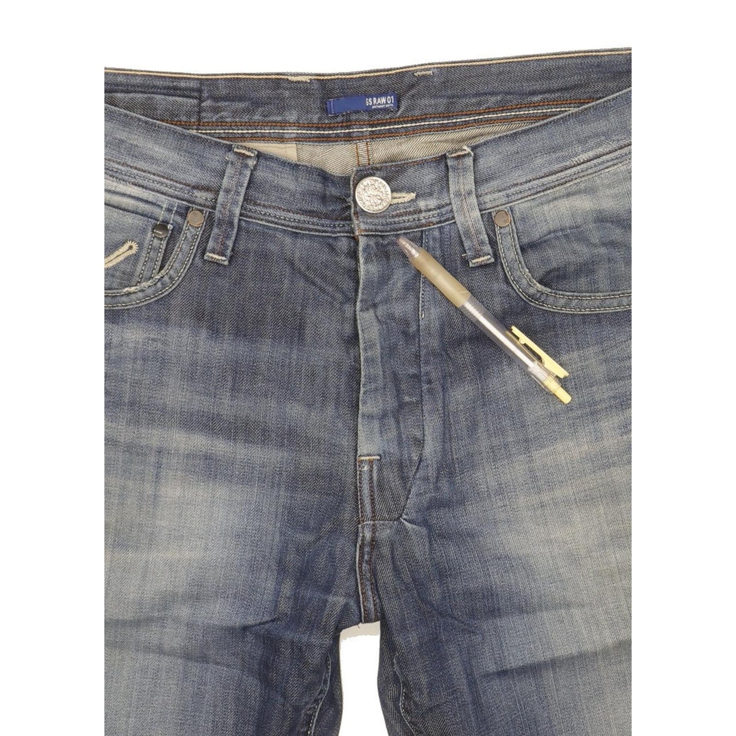 G-Star Men Blue Straight Regular Jeans W34 L33