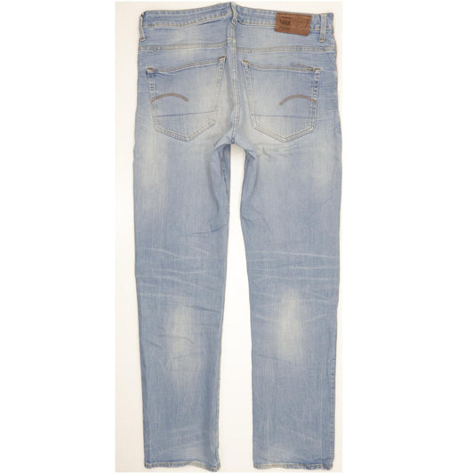 G-Star 3301 Men Blue Straight Regular Stretch Jeans W36 L34