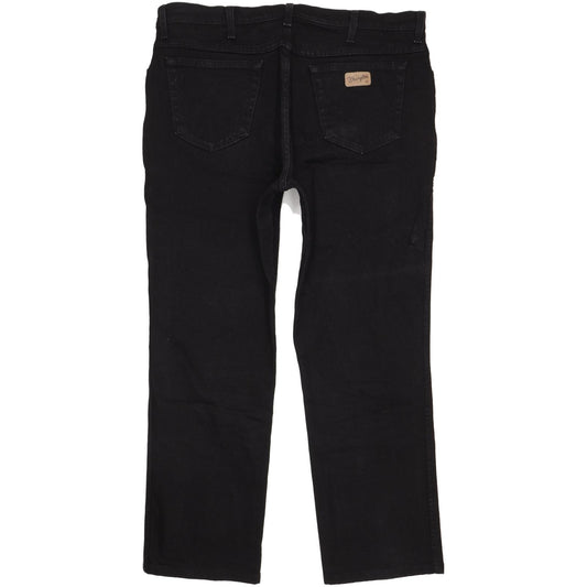 Wrangler Texas Men Black Straight Regular Stretch Jeans W40 L31