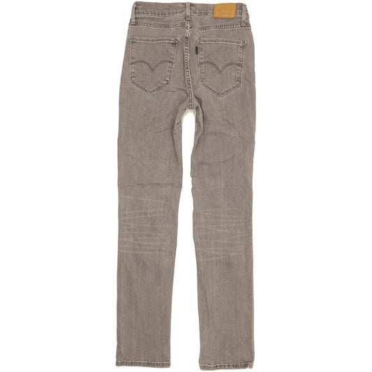 Levi's 724 Women Grey Straight Slim Stretch Jeans W27 L30