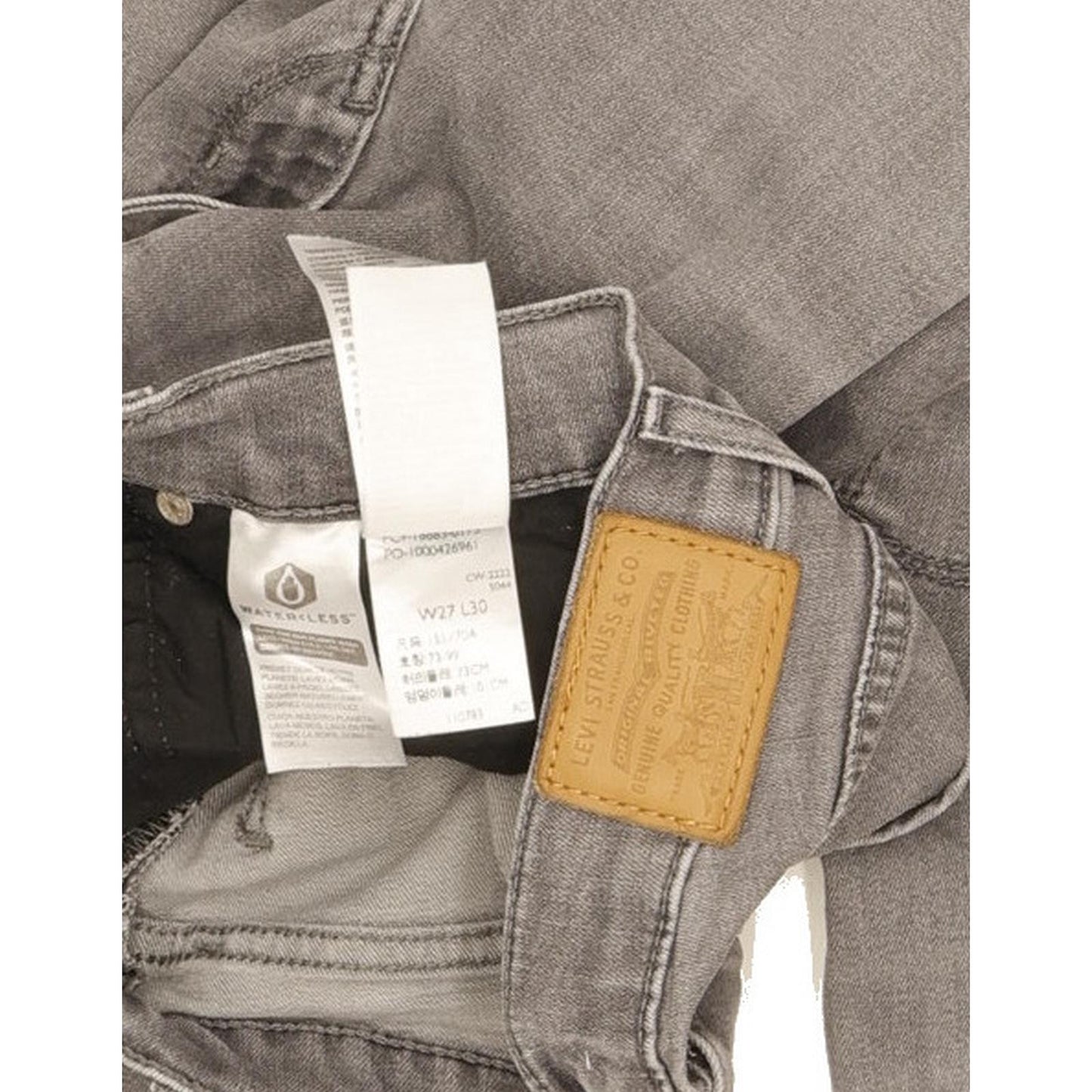 Levi's 724 Women Grey Straight Slim Stretch Jeans W27 L30
