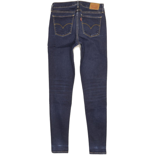 Levi's 710 Super Women Blue Skinny Slim Stretch Jeans W28 L30