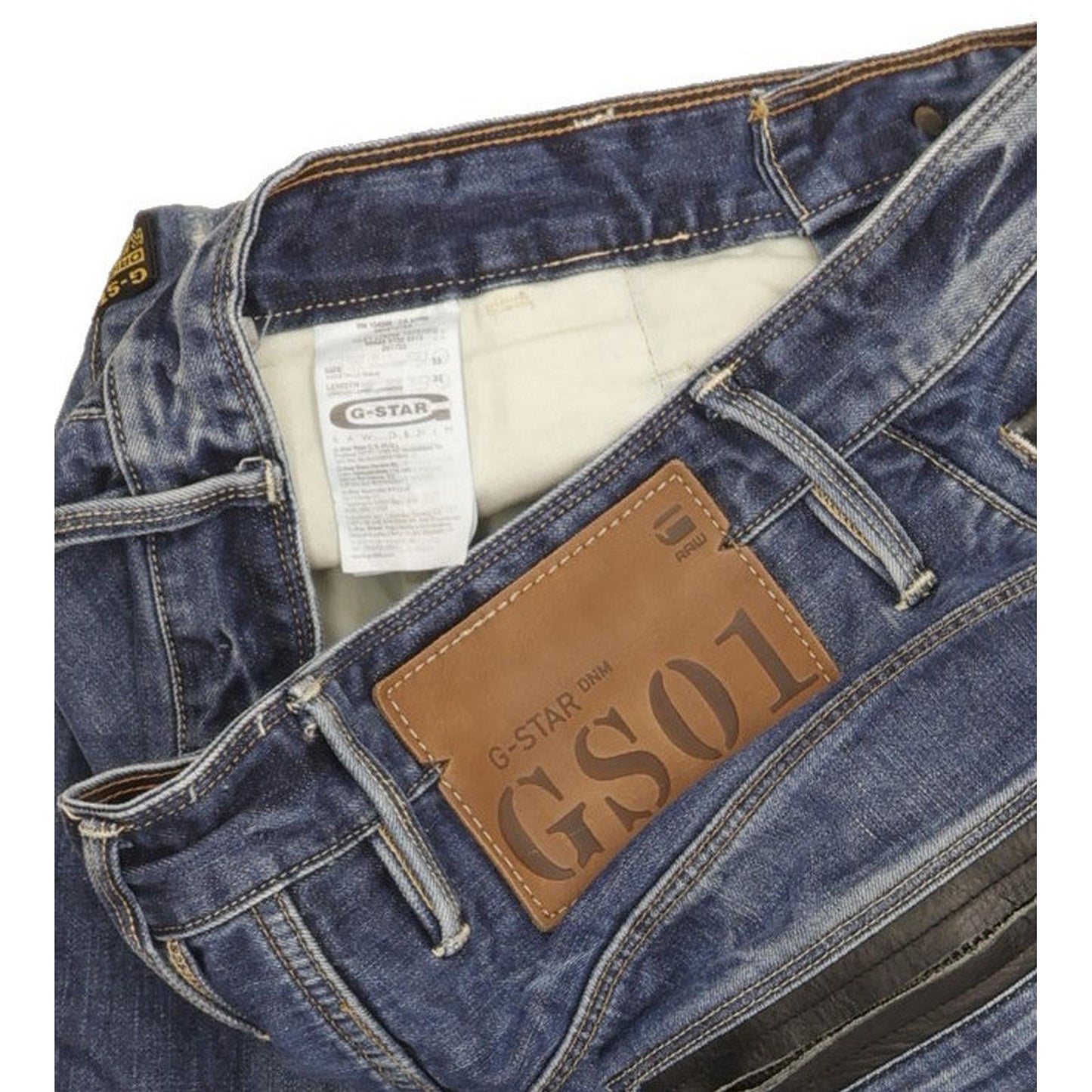 G-Star Riley Men Blue Tapered Loose Jeans W33 L32