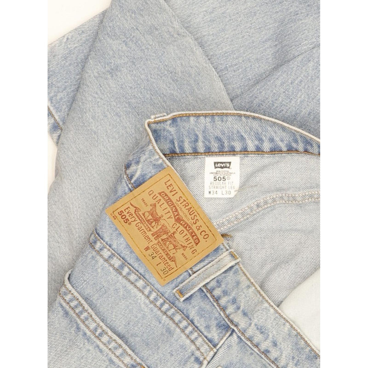 Levi's 505 Men Blue Straight Regular Jeans W34 L30