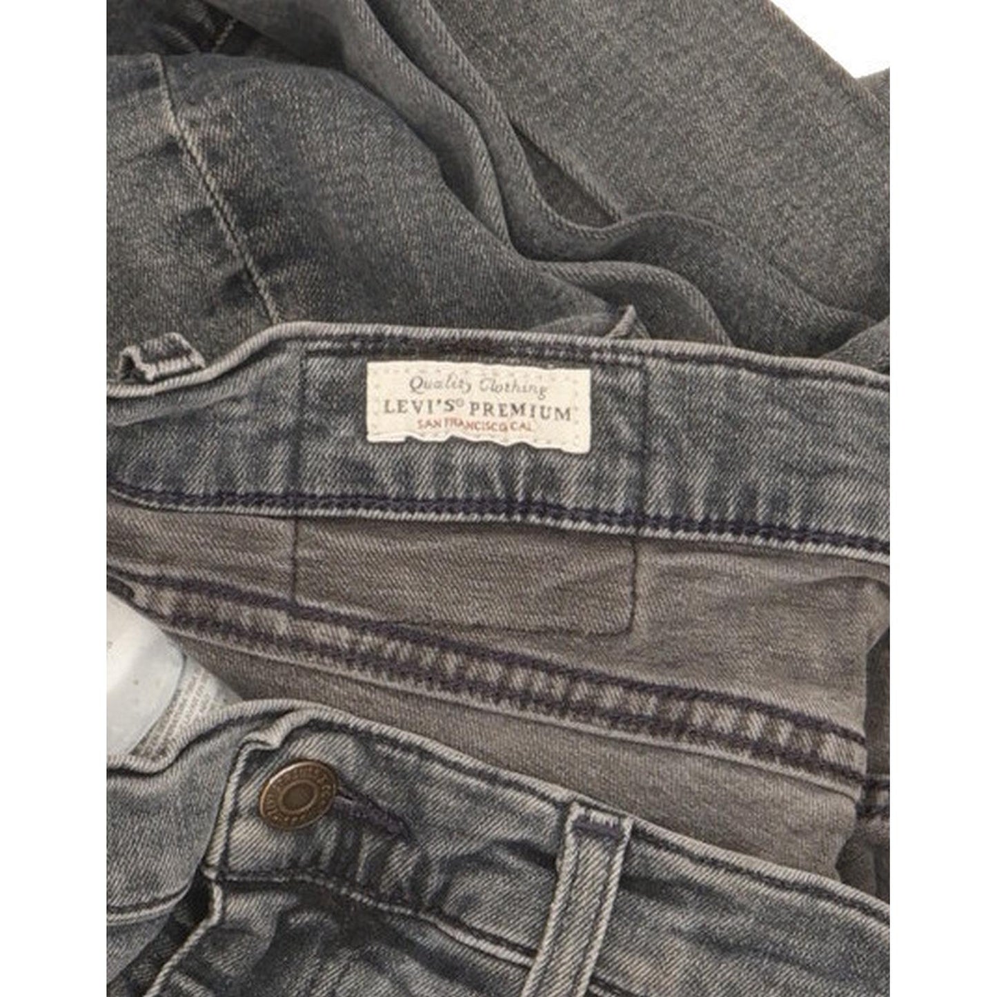 Levi's 511 Men Grey Straight Slim Stretch Jeans W33 L32