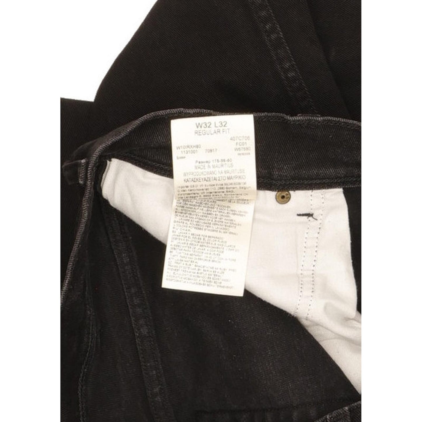 Wrangler Men Black Straight Regular Stretch Jeans W32 L32